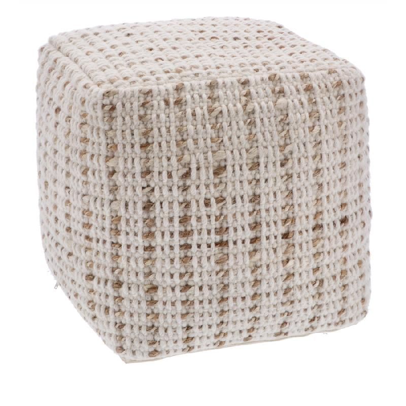 Pouf in Lana e Fibra Naturale | Domus Zone