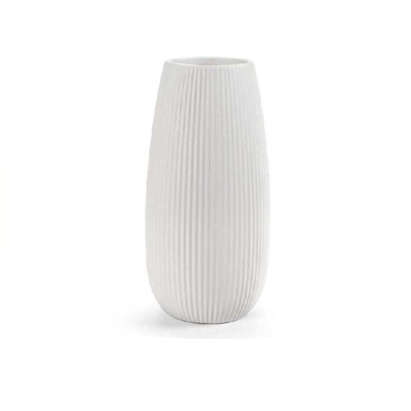 Vaso in Ceramica Bianco 12x26cm | Domus Zone